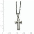 thumbnail image 2 of Primal Steel Stainless Steel Polished Small Cushion Cross Necklace, 2 of 6