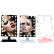 Magnifier LED Touch Screen Makeup Mirror Portable 20 LEDs Lighted Cosmetic Make-Up Mirror