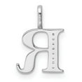 thumbnail image 4 of 14K White Gold Diamond 0.028-CT Letter R Initial Charm Pendant, 4 of 4