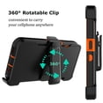 thumbnail image 3 of Takfox Samsung Galaxy A14 5G Case with Belt Clip Holster [Built in Screen Protecotr] Military Grade Heavy Duty Protection 3 in 1 Shockproof Armor Rugged Durable for Galaxy A14 5G Phone - Black+Orange, 3 of 5