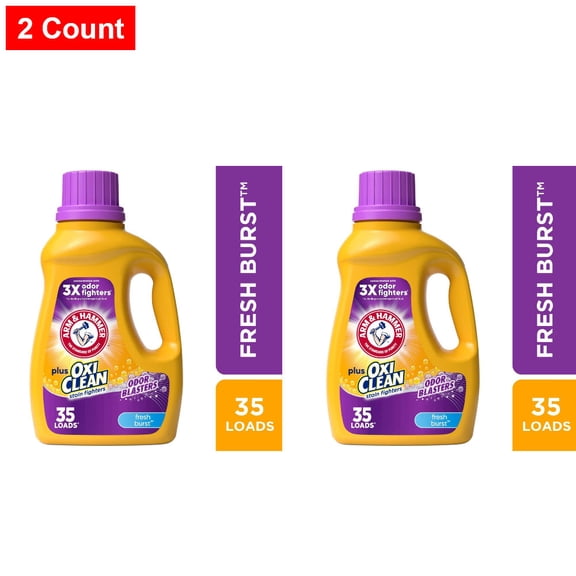 ARM & HAMMER Plus OxiClean with Odor Blasters Fresh Burst Liquid Laundry Detergent 45.5 fl oz - 2 count