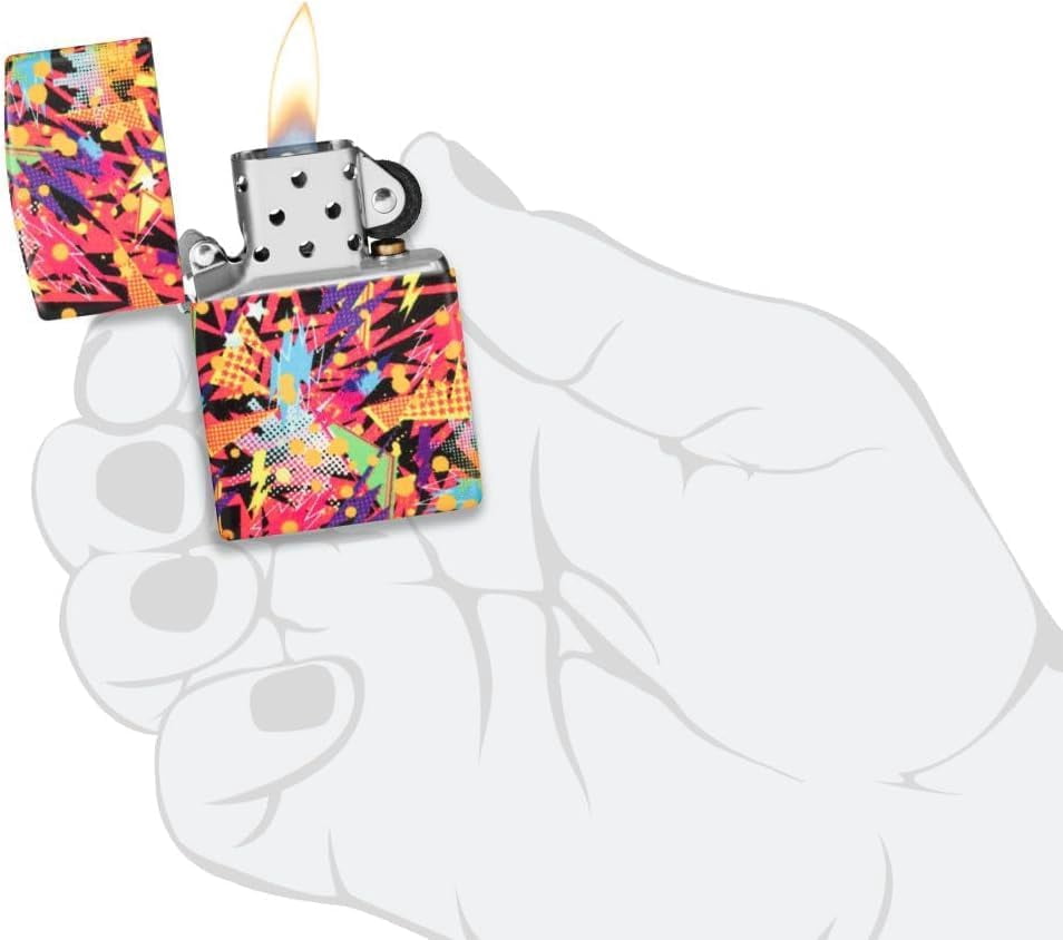 Zippo Lighter - Customized Message on Retro , Glow-in-The-Dark - 540 Color 46008