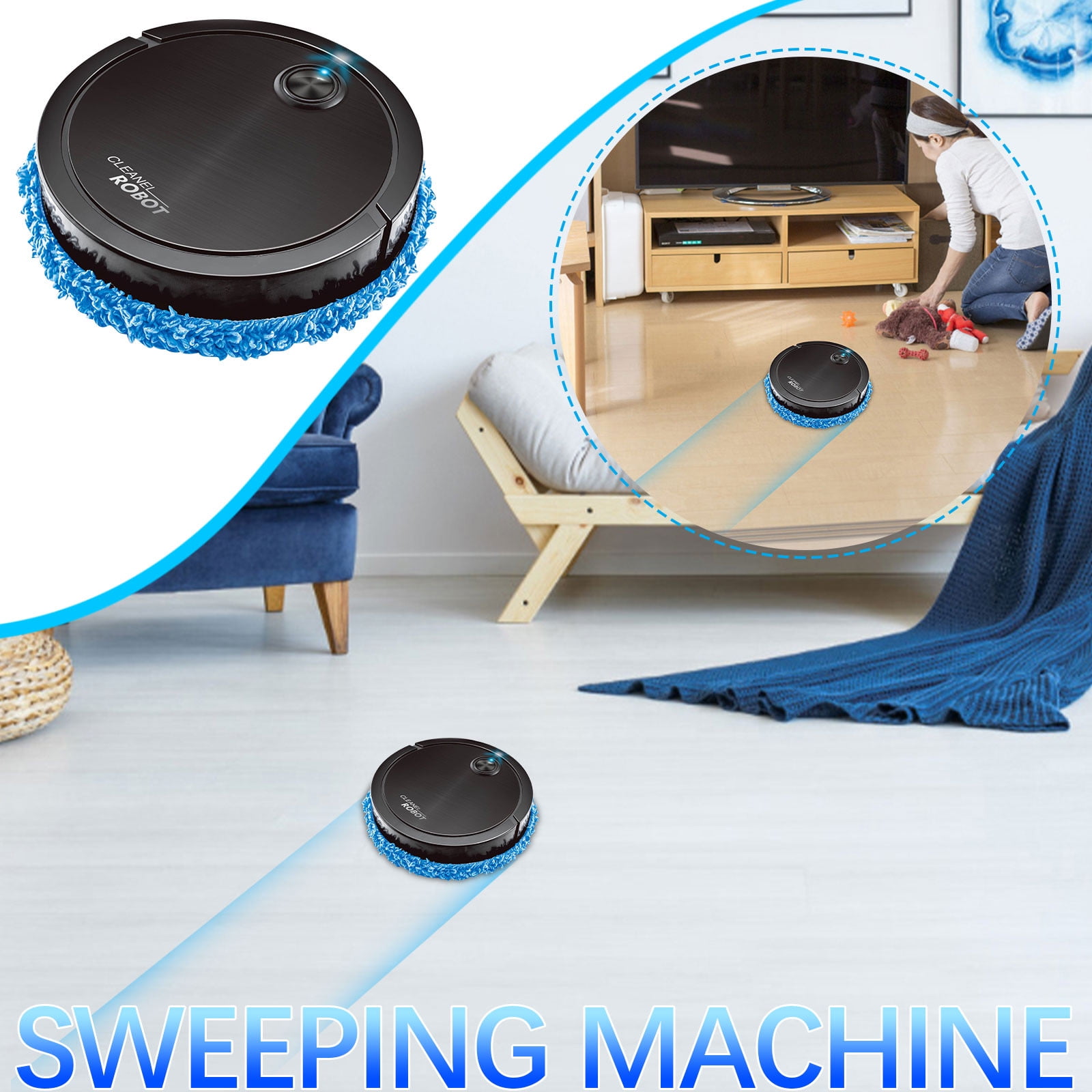 Clearance!SDJMa Mopping Robot Cleaner, 3in1 Intelligent Sweeping