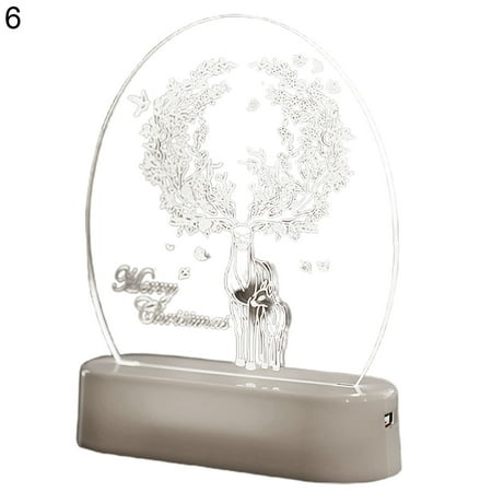 

HOFY Delicate Cartoon Night Lamps Acrylic Eye-Catching LED Night Lights for Holiday