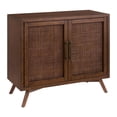 thumbnail image 2 of Classic Mid-Century Modern 2-Door Cinnamon Brown Wood Accent Chest, 2 of 7