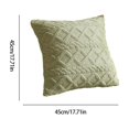 thumbnail image 3 of Plush Geometric Striped Sofa Pillow Cover 17x17 Inch | Decorative Cushion Case with Hidden Zipper | Soft Cozy Fabric | Modern Living Room, Bedroom, Office | Blue, Green, Yellow, White, 3 of 6