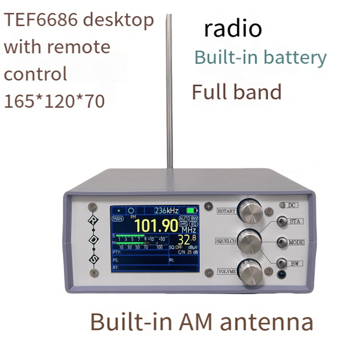 Full-Band Radio TEF6686 Digital High-Sensitivity Radio FM AM Radio Stereo