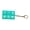 Ice blue, variant on 6 Crystal Keyboard Toy Stress Relief Clicking Keychain for Adults Travel Gadget