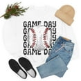 thumbnail image 1 of Retro Women's Game Day Baseball Lover Vintage Unisex Pullover Sweatshirt, 1 of 6