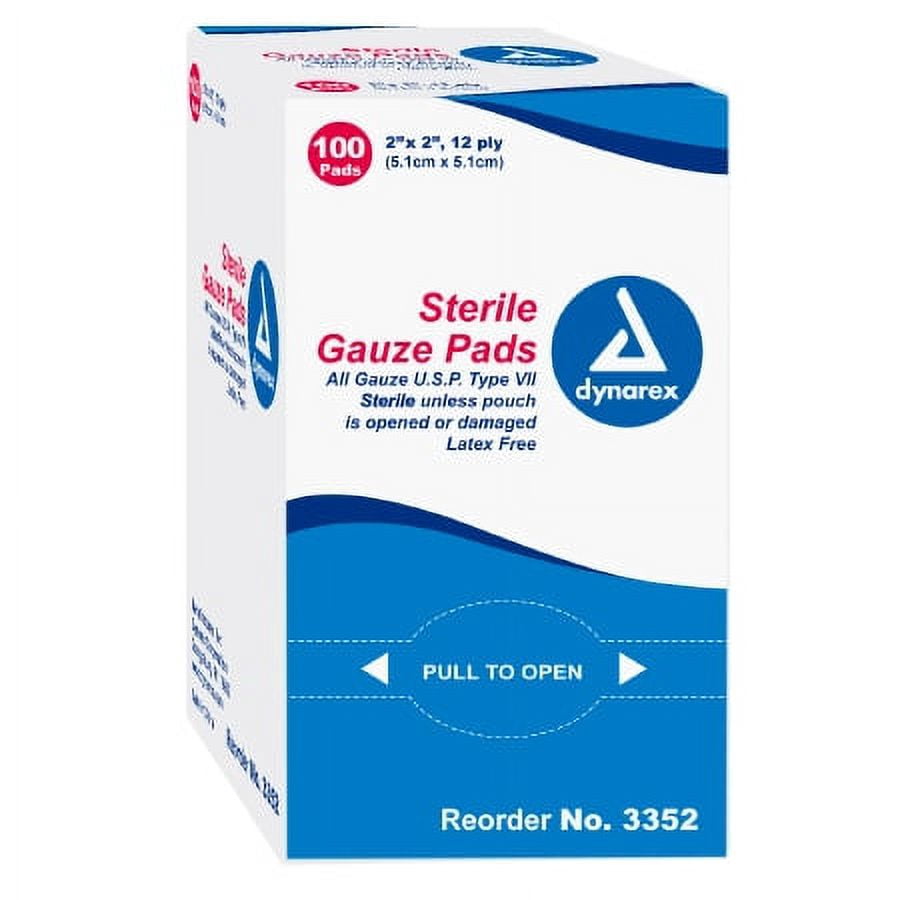 Dynarex 12-Ply Gauze Sponge Sterile 2 x 2" 24 Box(es) 100  per Box