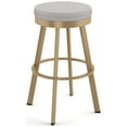 thumbnail image 1 of Amisco Swice 26 in. Swivel Counter Stool - Light Grey Polyester / Golden Metal, 1 of 5