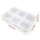 thumbnail image 5 of Kearding Caja de pastillas Transparente 6 Rejillas Dispensador de almacenamiento de plástico Pendientes portátiles Organización Contenedores Almacenamiento y organización del hogar, 5 of 6