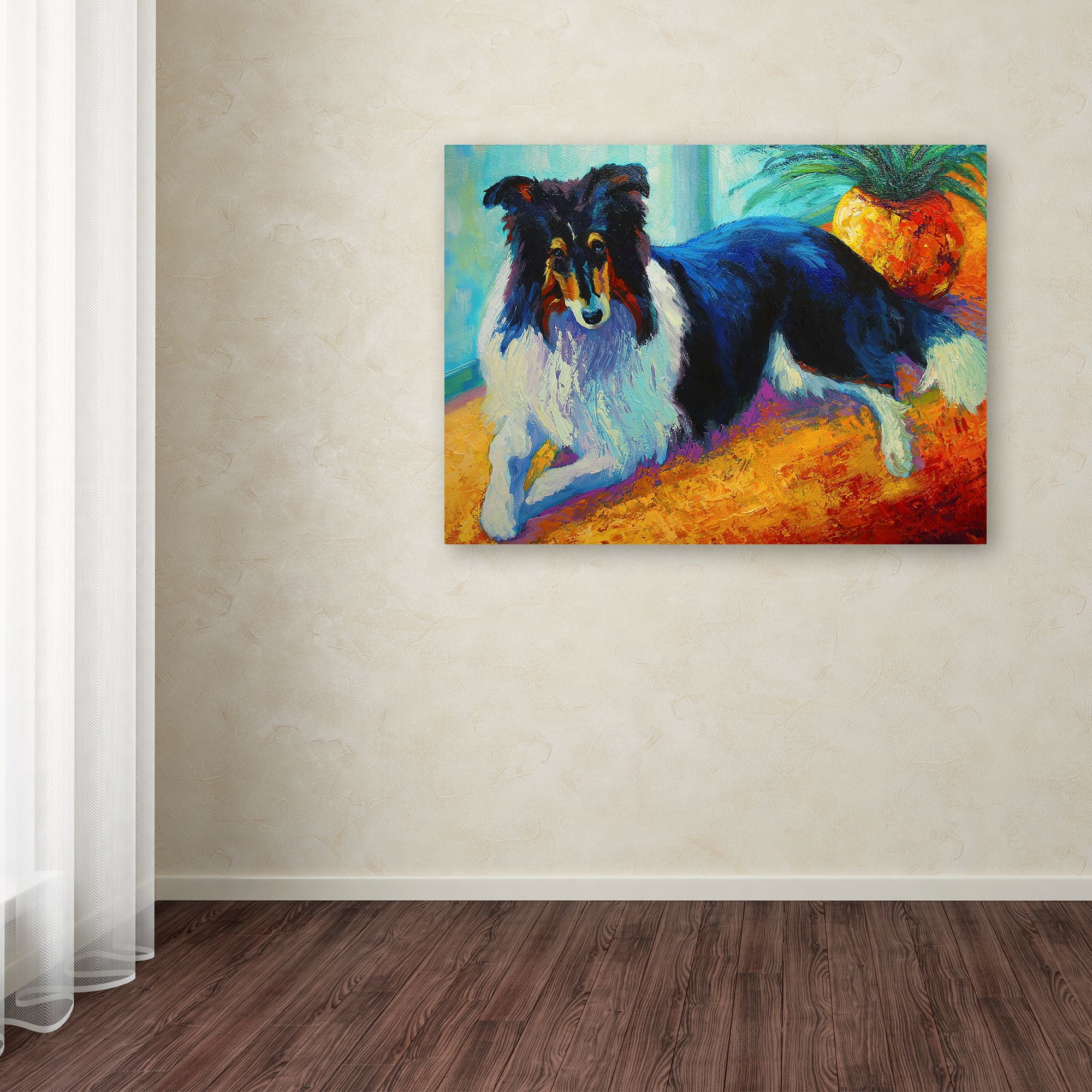 Trademark Fine Art 'Collie' Canvas Art by Marion Rose