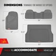 thumbnail image 5 of Motor Trend FlexTough Floor Mats for Car SUV and Van with Cargo Trunk Mat, Odorless EcoClean Liners, 3 Colors, 5 of 10