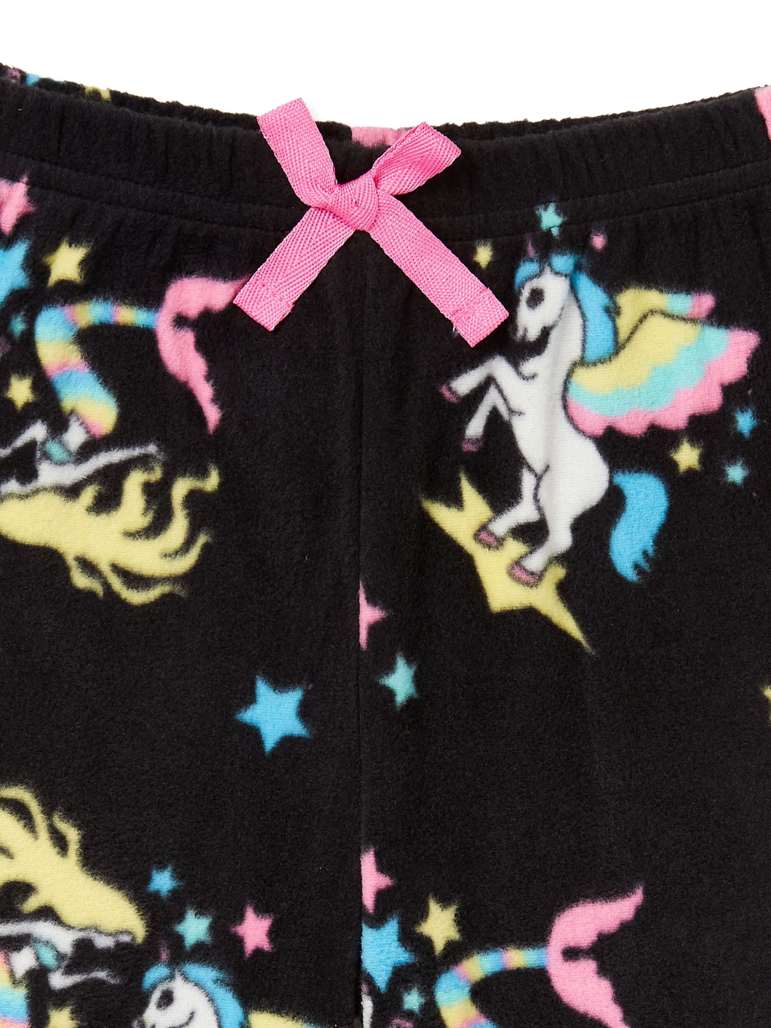 Mad Dog Girls' Micro Fleece Jogger Pajama Pants 2-Pack with Slipper Socks, Sizes 6-16