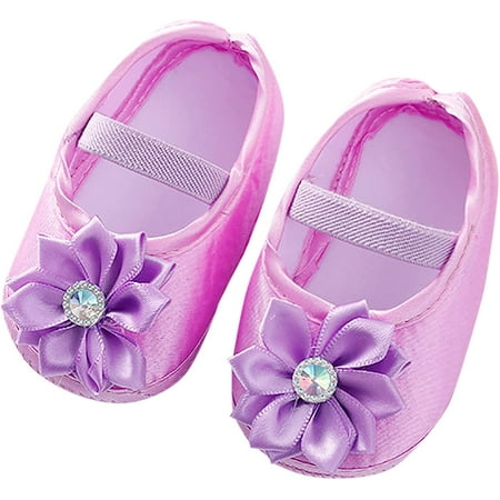 

QWZNDZGR Baby Girl Shoes Soft Sole Floral Infant Baby Walking Shoes Moccasins Dress Pump Shoes for Kids Toddler