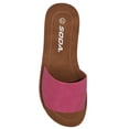 thumbnail image 2 of Soda Shoes Women Flip Flops Basic Plain Slippers Slip On Sandals Slides Casual Peep Toe Beach EFRON-S Fuchsia Hot Pink 10, 2 of 2