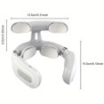 thumbnail image 4 of Hot Compress Pulse Kneading Neck Massager Deep Tissue Pain Relieve Fatigue 4 Massage Heads Neck Massager Electric Massager - White, 4 of 4