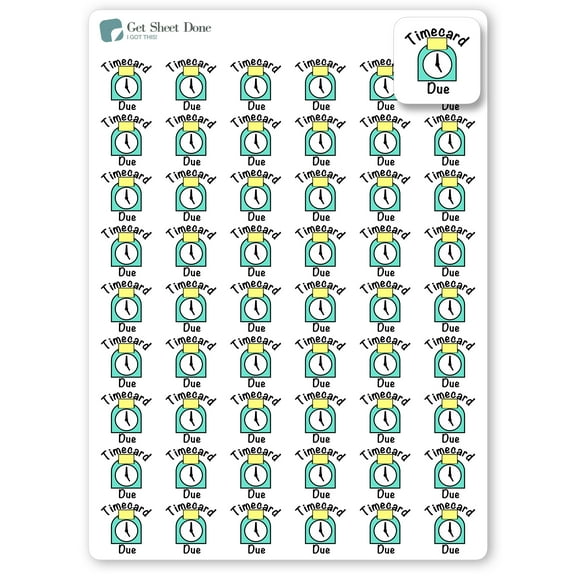 Time Card Planner Stickers / Work Stickers / Bills Budget Stickers / Bullet Journaling / Bujo / Essential Productivity Stickers