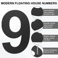 thumbnail image 2 of Uxcell 1-Pack Modern Floating House Numbers for Outside, 8 Inch Stainless Steel Matte Black Large Address Number [Digit 9], 2 of 7