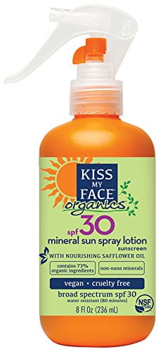kiss my face organics mineral continuous spray sunscreen