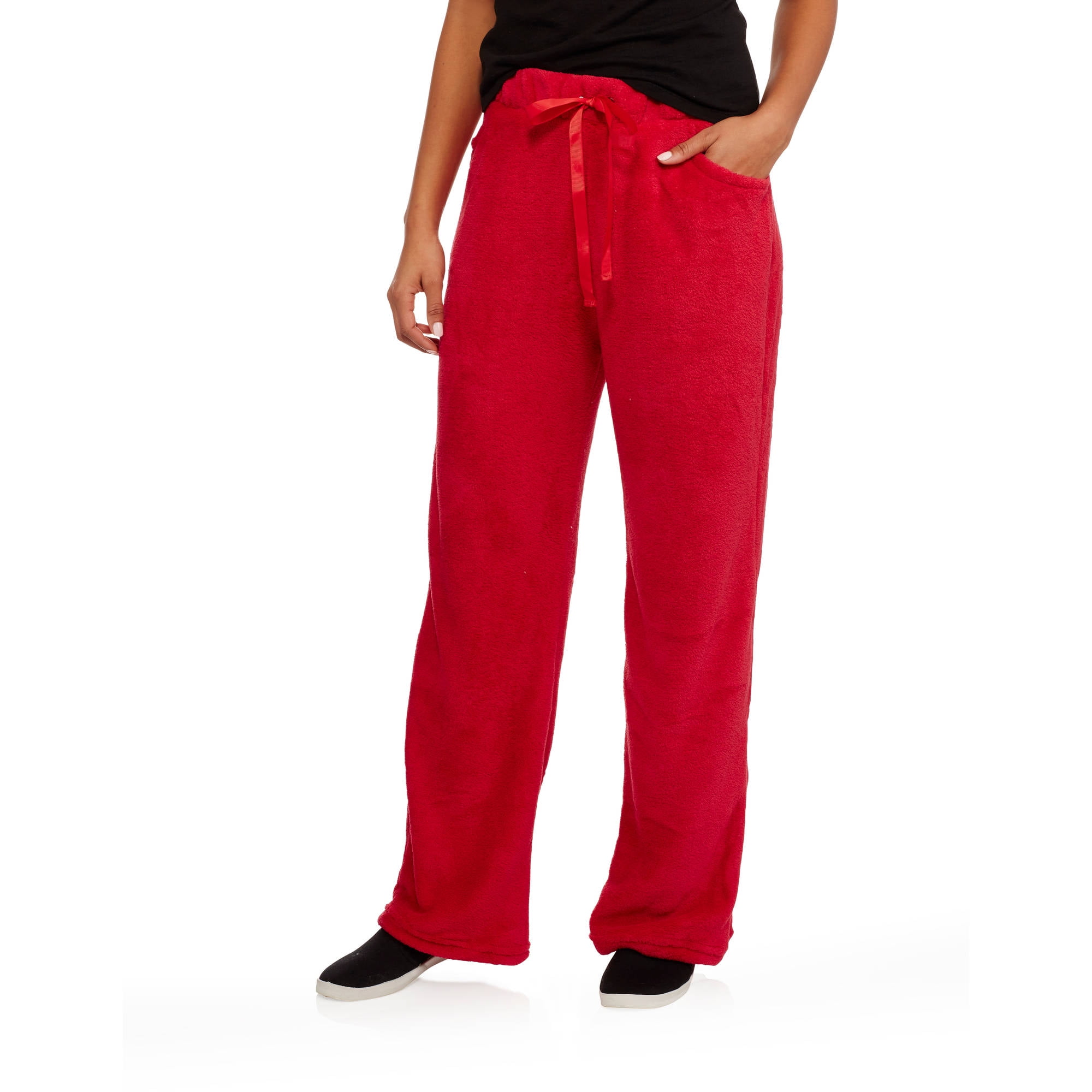 Juniors' Basic Fleece Lounge Pants with Drawstring - Walmart.com