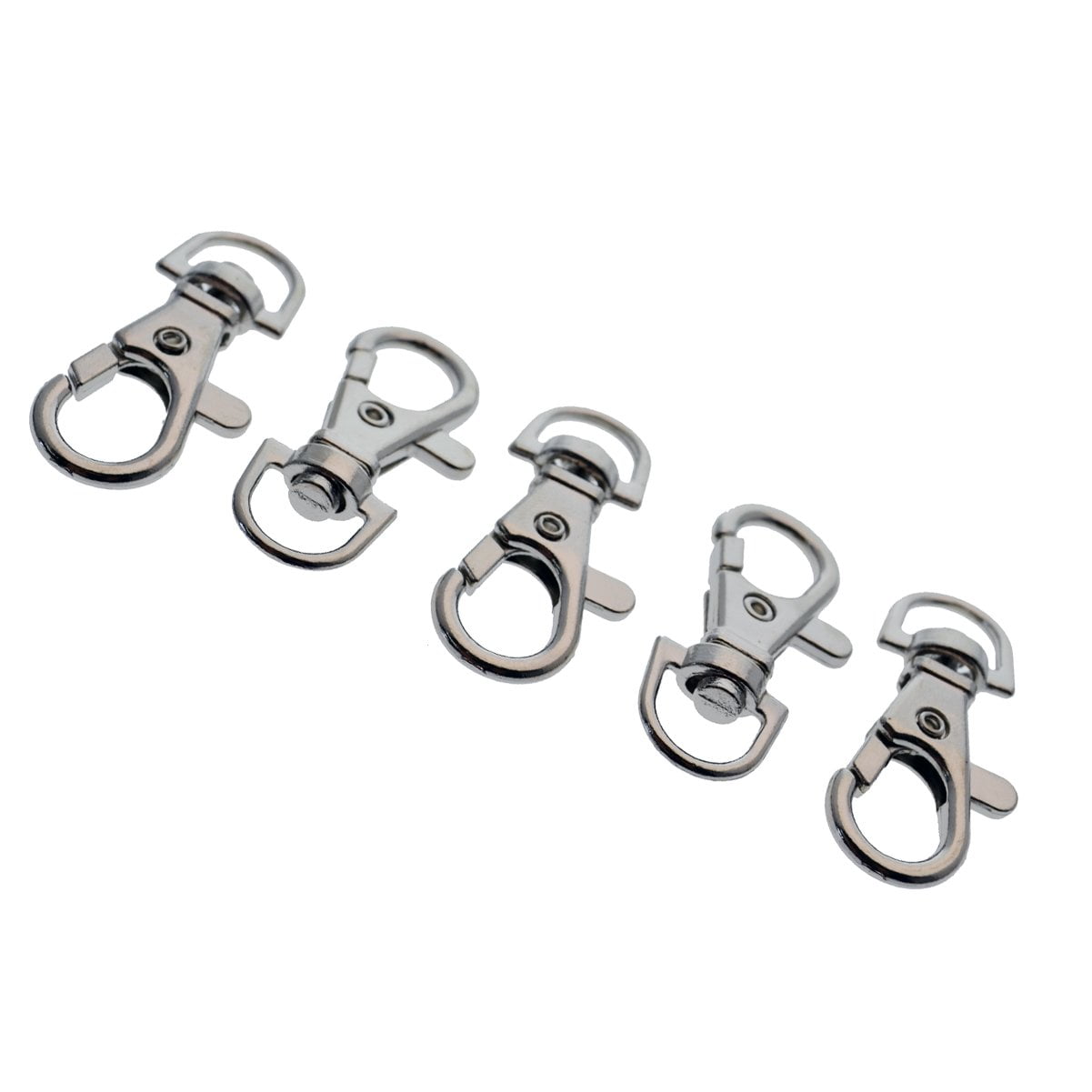 JWBIZ 15 Pcs D Ring Swivel Lobster Claw Clasp Gold, 1 inch Push Gate Snap Hooks Trigger Clips