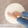 thumbnail image 3 of Puf otomano ZICOTO Beautiful Boucle Reposapiés, color blanco, 3 of 7