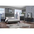 thumbnail image 3 of Bellanova Black Nightstand with Gold Accents, 3 of 3