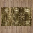 thumbnail image 2 of Mohawk Home Prismatic Barnwood Snowflakes Driftwood Contemporary Theme Christmas Precision Printed Scatter, 2'x3'4", Brown, 2 of 7