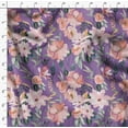 thumbnail image 4 of Soimoi Purple Poly Georgette Fabric Leaves & Magnolia Floral Fabric Prints By Yard 52 Inch Wide, 4 of 5