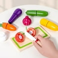thumbnail image 2 of KOYPTL Wooden Pretend Play Toys for Toddlers Boys Girls 2-4-6-8 Years Old,Simulated Fruit Vegetable Game Toys with Accessories for Soothing Playing Indoor,Gift for Christmas Birthday Education, 2 of 7