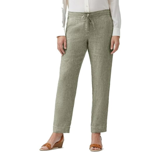 Tommy Bahama Women's Palmbray Tapered Linen Pants, Twill, S