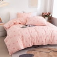 thumbnail image 2 of Queen Size Pink Plaid Bowknot Reversible Comforter Sets 3 Piece Kids Girls Grid Bows Soft Lightweight Microfiber Bedding Set with 2 Pillowcases, 2 of 15