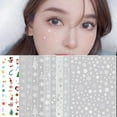 thumbnail image 2 of Christmas White Snowflake Crystal Face Decoration Sticker, 2 of 8
