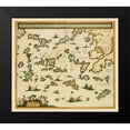 thumbnail image 2 of Lauremberg 16x15 Black Modern Framed Museum Art Print Titled - Aegean Sea Greece - Lauremberg 1654, 2 of 5