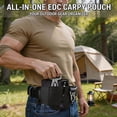 thumbnail image 5 of PU Leather Belt Loop Waist Multitool Sheath with Key Holder Knife Sheaths Flashlight Holster for Training Camping Climbing (Black), 5 of 10