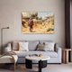 thumbnail image 5 of Póster de lienzo de Un viajero camina por un desierto con cúpulas futuristas bajo un cielo azul, decoración de dormitorio, paisaje deportivo, decoración de oficina, regalo, estilo marco, 20 x 30 cm, 5 of 8