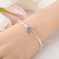 thumbnail image 2 of MULA European 925 Sterling Silver Snake Bracelet Flowers Clasp Chain for Charms Women Jewelry, 2 of 6