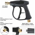 thumbnail image 2 of Pistola De Cañón De Espuma De Alta Presión, Botella Dispensadora De Jabón con Lanza De Espuma Rápida Ajustable De 1/4"L con 5 Boquillas Y Pistola De Lanza De Espuma para Lavado De Autos, 2 of 5