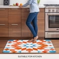thumbnail image 5 of Orange Blue Boho Doormat Outdoor Entrance 24"x36", Modern Ethnic Abstract Geometric Absorb Moisture Dirt Door Mats, Non-Slip Rubber Backing Floor Mats Indoor, Low-Profile Front Door Rugs, 5 of 9