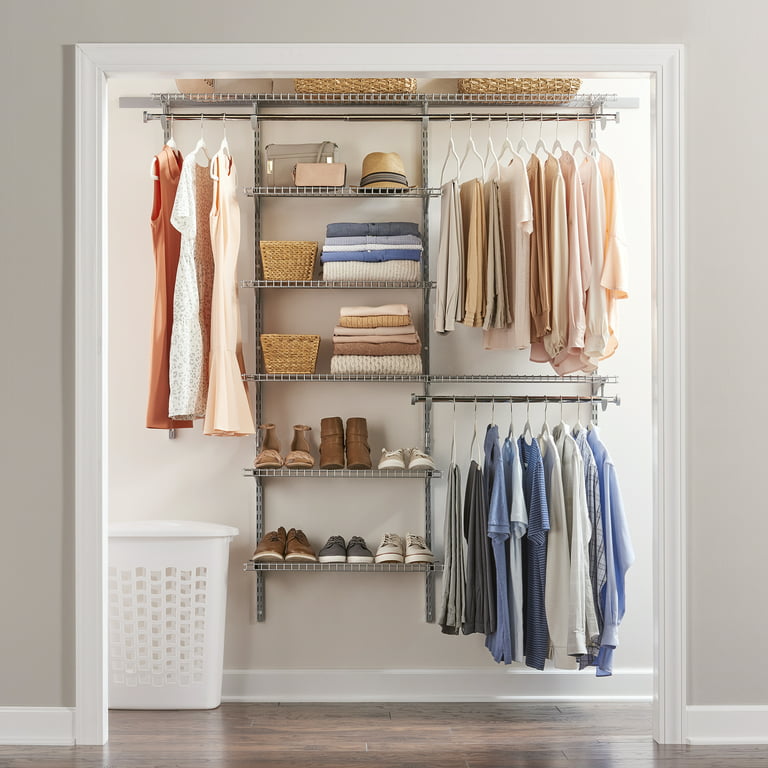 How To Install Closet Shelves  Rubbermaid Fasttrack Closet Kit 