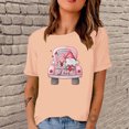 thumbnail image 1 of Meichang T-Shirts de la Saint-Valentin pour Femmes, T-Shirt Graphique Cœur d'Amour, Manches Courtes, Col Rond, Décontracté, Blouses, Joyeuse Saint-Valentin, 1 of 5