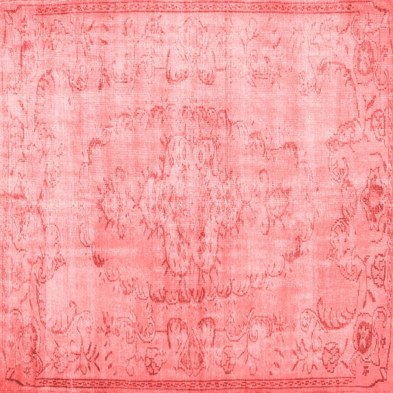 Ahgly Company Indoor Square Persian Red Traditional Area Rugs, 7' Square