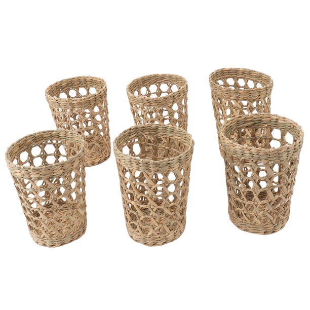 Portavasos tejidos de paja portavasos tejidos huecos de 6 piezas para sala de estar ANGGREK Otros