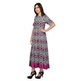 thumbnail image 2 of Moomaya Printed Kurta Dress Summer Wear Ladies Kurti Long Tunic Tops For Women, 2 of 5