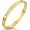 Yellow Gold - Grooved, variant on Womens Girls Stainless Steel CZ Cubic Zirconia Stone Hinged Lock Hollow Cuff Band Bangle Bracelet, Silver