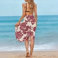 thumbnail image 5 of Gamivast Beach Cover Ups for Women Floral Butterfly Style Shawl Beachwear Spaghetti Strap Wrap Dress Lightweight Scarf Maxi Skirt Vacation Cover up, 5 of 8