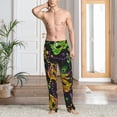 thumbnail image 5 of Uemuo Mardi Gras Surface Pattern Men's Wide Leg Palazzo Lounge Pants with Pockets Light Weight Loose Comfy Casual Pajama Pants-XX-Large, 5 of 9