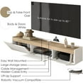 thumbnail image 6 of Atelier Mobili Floating TV Stand for Up to 80 Inch TVs - Wall Mounted Entertainment Center with Storage - Modern Floating Media Console with Cable Management, 6 of 7